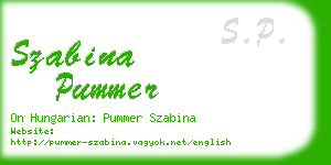 szabina pummer business card